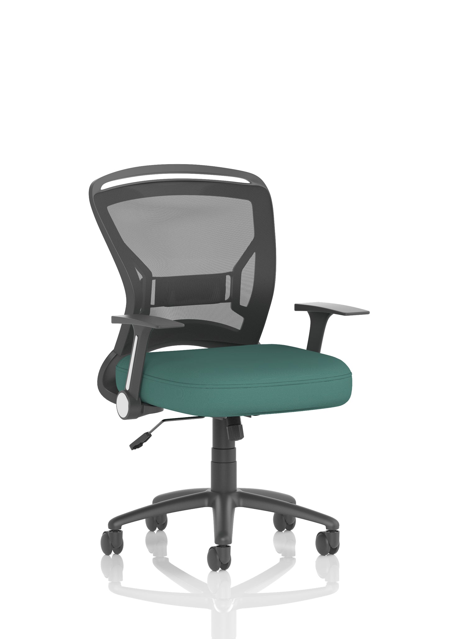 Zeus Medium Mesh Back Task Operator Office Chair with Folding Arms - Available in 20 Colour Choices