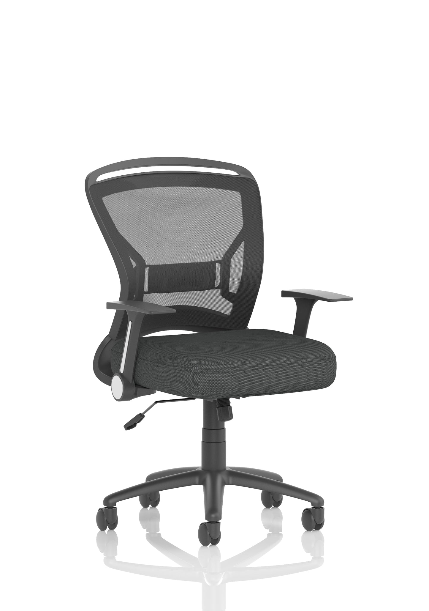Zeus Medium Mesh Back Task Operator Office Chair with Folding Arms - Available in 20 Colour Choices