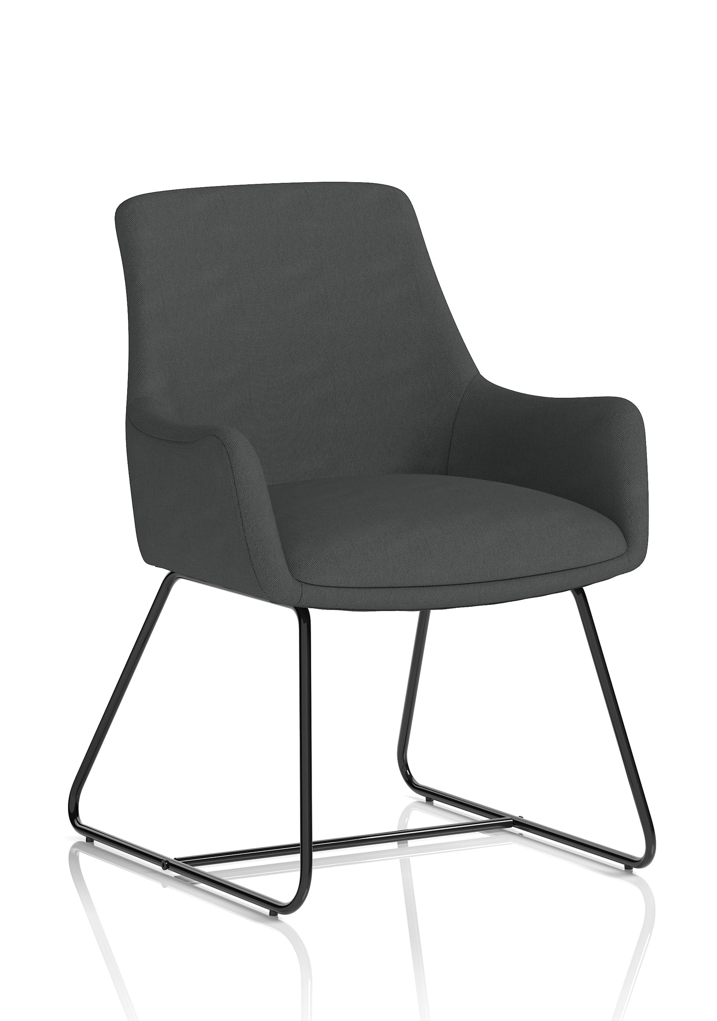 Quote Fabric Office Reception Chair with Sled Base - Available in Thirteen Colours