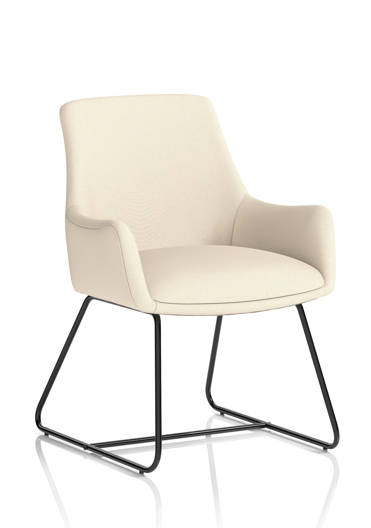 Quote Fabric Office Reception Chair with Sled Base - Available in Thirteen Colours