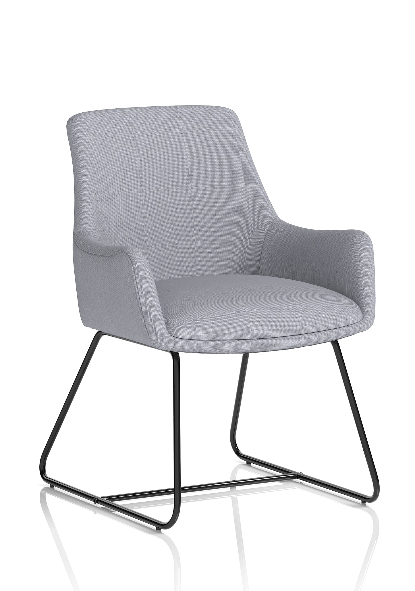 Quote Fabric Office Reception Chair with Sled Base - Available in Thirteen Colours