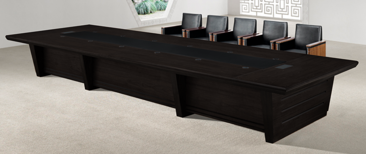 Real Wood Veneer Heavy Duty Executive Boardroom Table - 4800mm to 6000mm - KT5C48