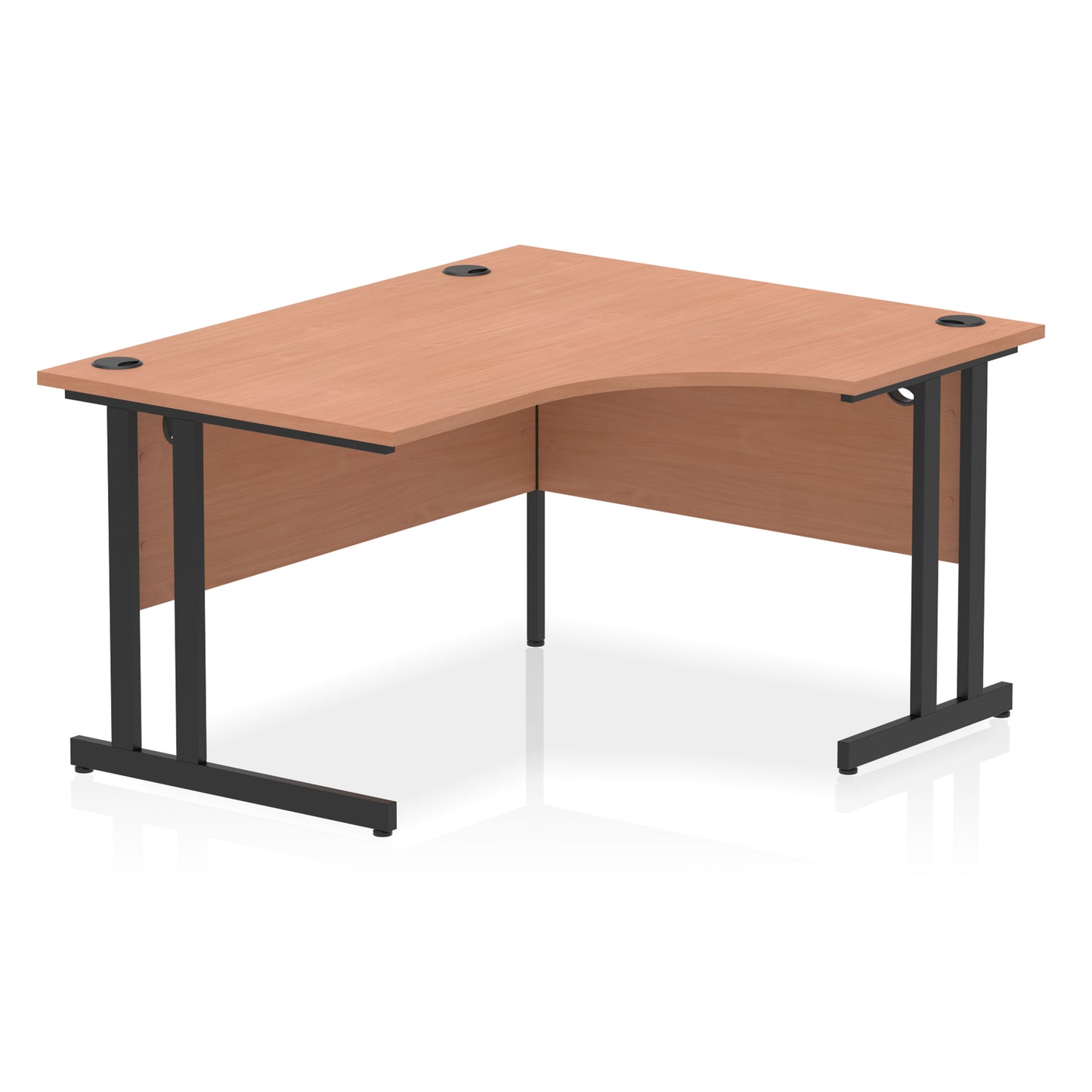 Impulse Right Hand Crescent Desk Cantilever Leg - 1400mm - Multiple Colour Options