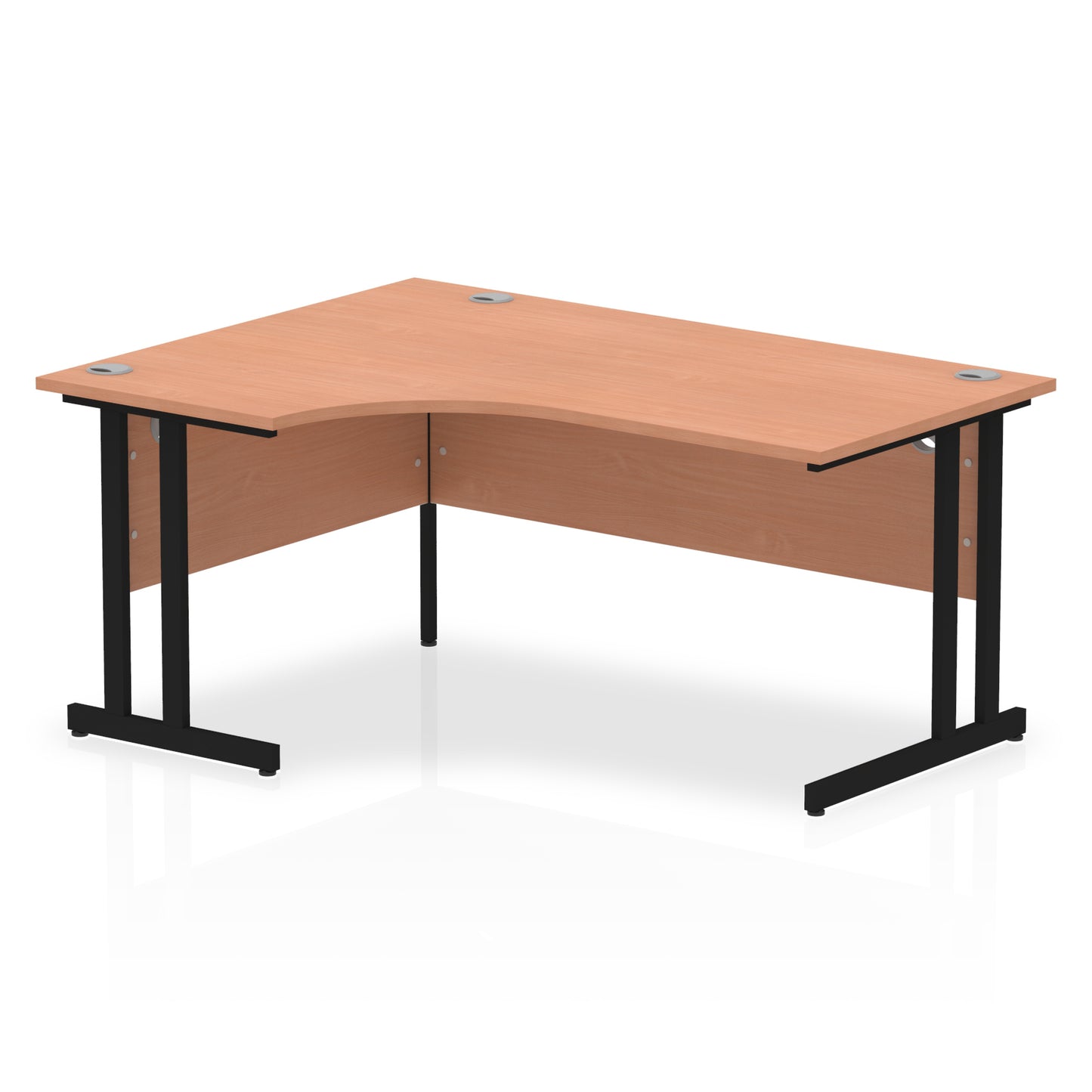 Impulse Left Hand Crescent Desk Cantilever Leg - 1600mm - Multiple Colour Options