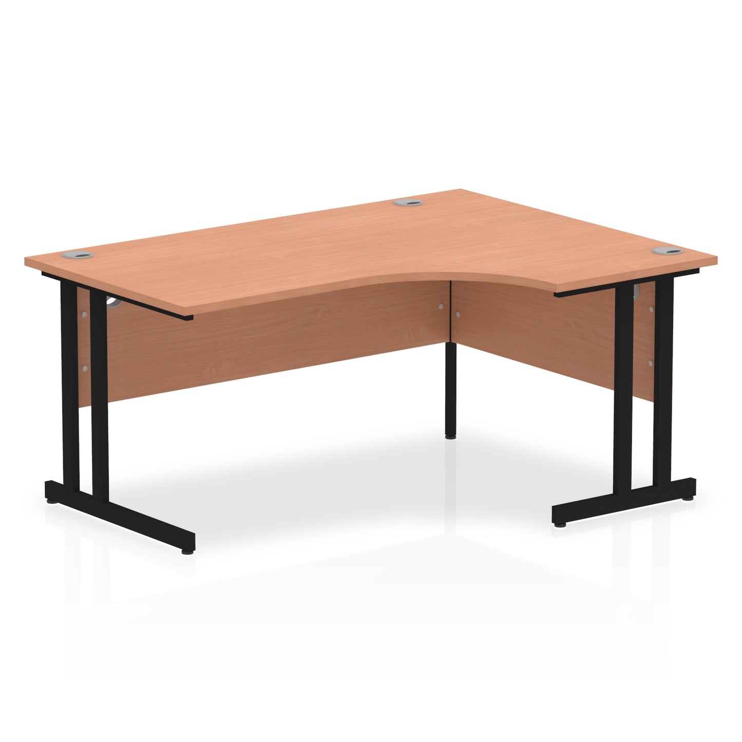 Impulse Right Hand Crescent Desk Cantilever Leg - 1600mm - Multiple Colour Options