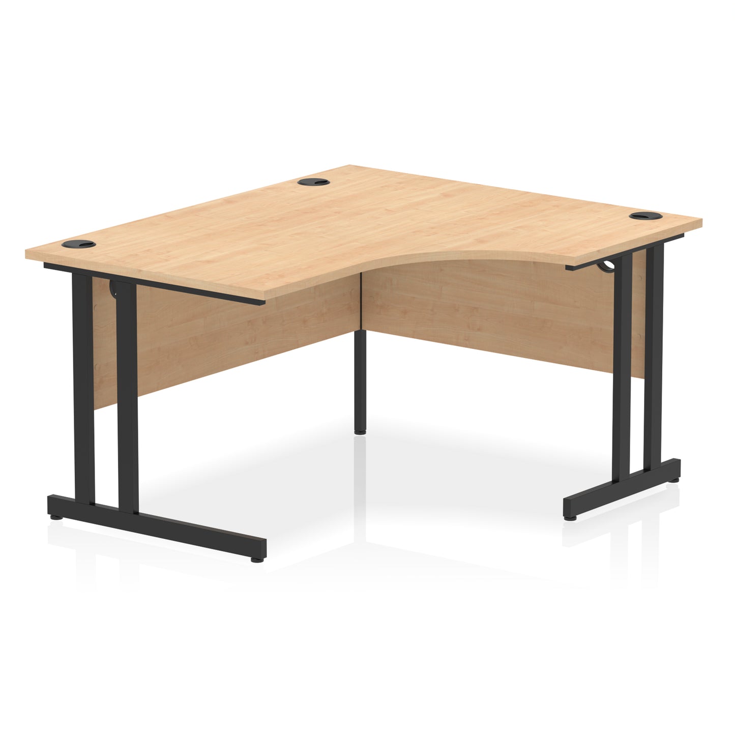 Impulse Right Hand Crescent Desk Cantilever Leg - 1400mm - Multiple Colour Options