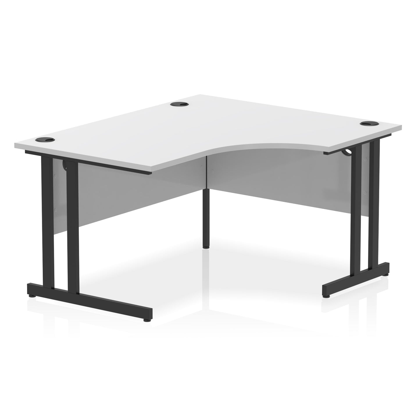Impulse Right Hand Crescent Desk Cantilever Leg - 1400mm - Multiple Colour Options