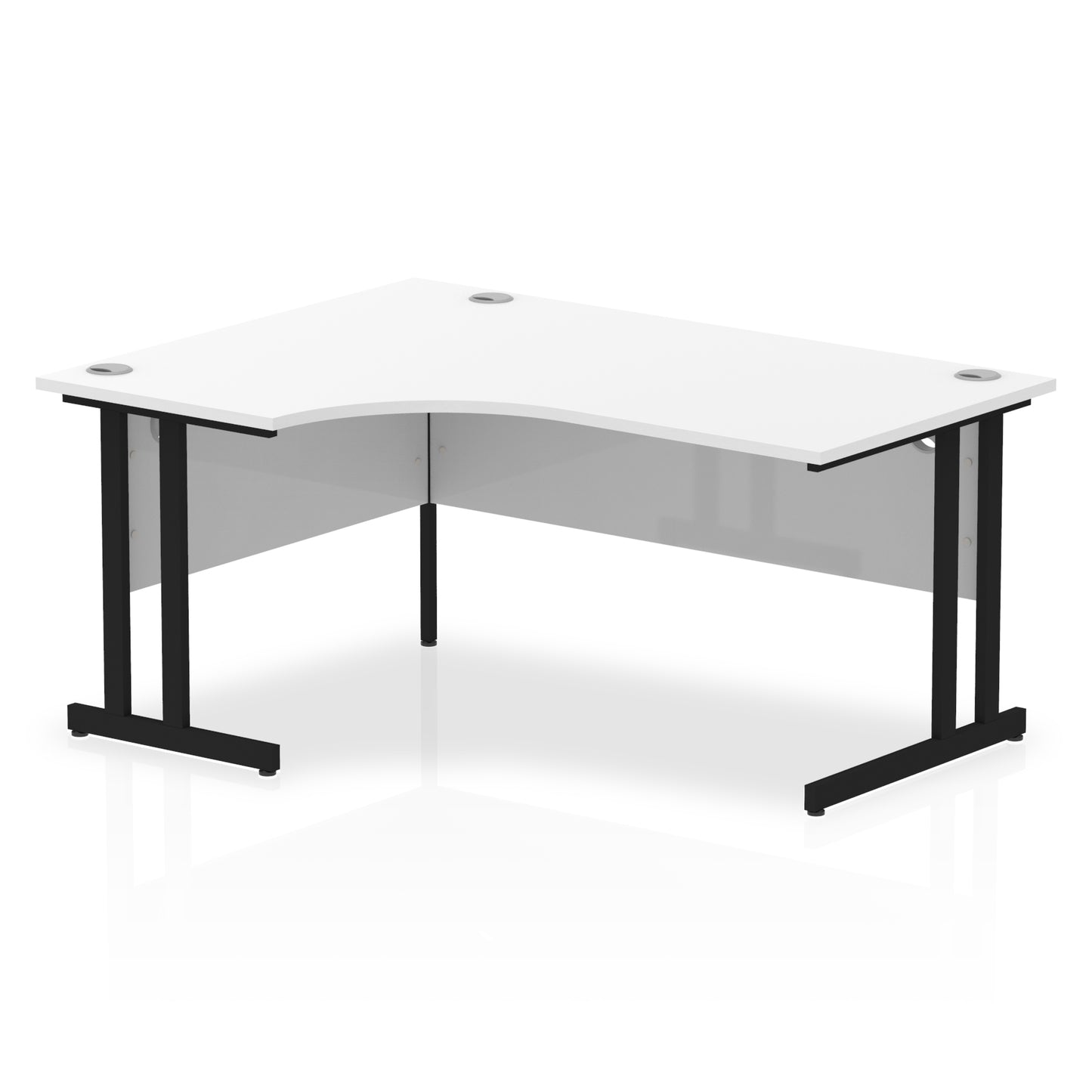 Impulse Left Hand Crescent Desk Cantilever Leg - 1600mm - Multiple Colour Options