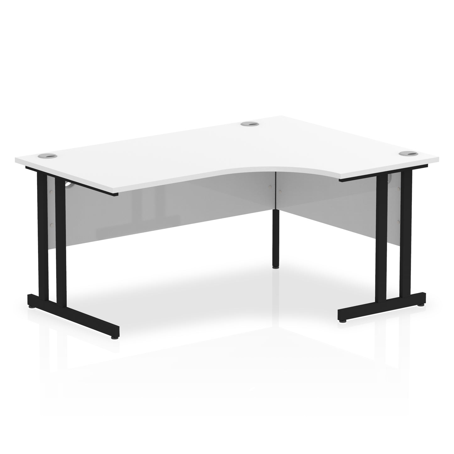 Impulse Right Hand Crescent Desk Cantilever Leg - 1600mm - Multiple Colour Options
