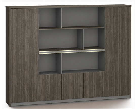 Luxury Wenge Melamine Extra Large Executive Bookcase - 2400mm - DG42-S01