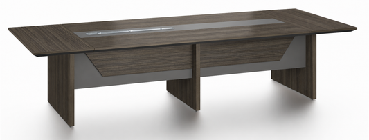Luxury Wenge Extra Large Executive Boardroom Table with Integrated Table Top Power - 3600mm - DG42-C01