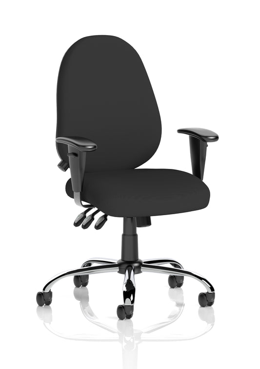 Lisbon High Back Task Operator Office Chair with Height Adjustable Arms - Available in 20 Colour Choices