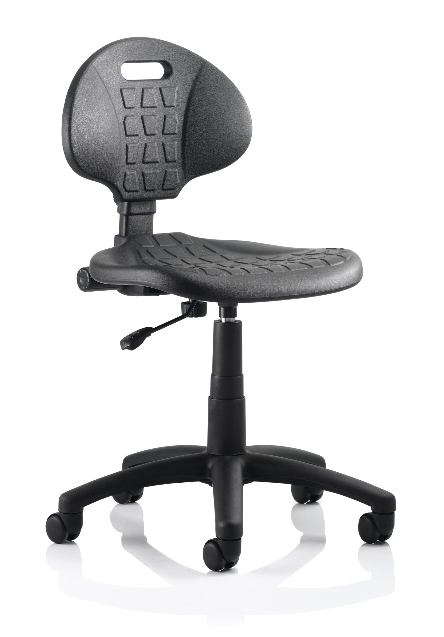 Malaga Polyurethane Medium Back Task Operator Office Chair on Wheels