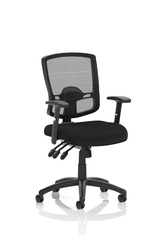 Portland III High Mesh Back Task Operator Office Chair with Height Adjustable Arms - Available in 20 Colour Choices