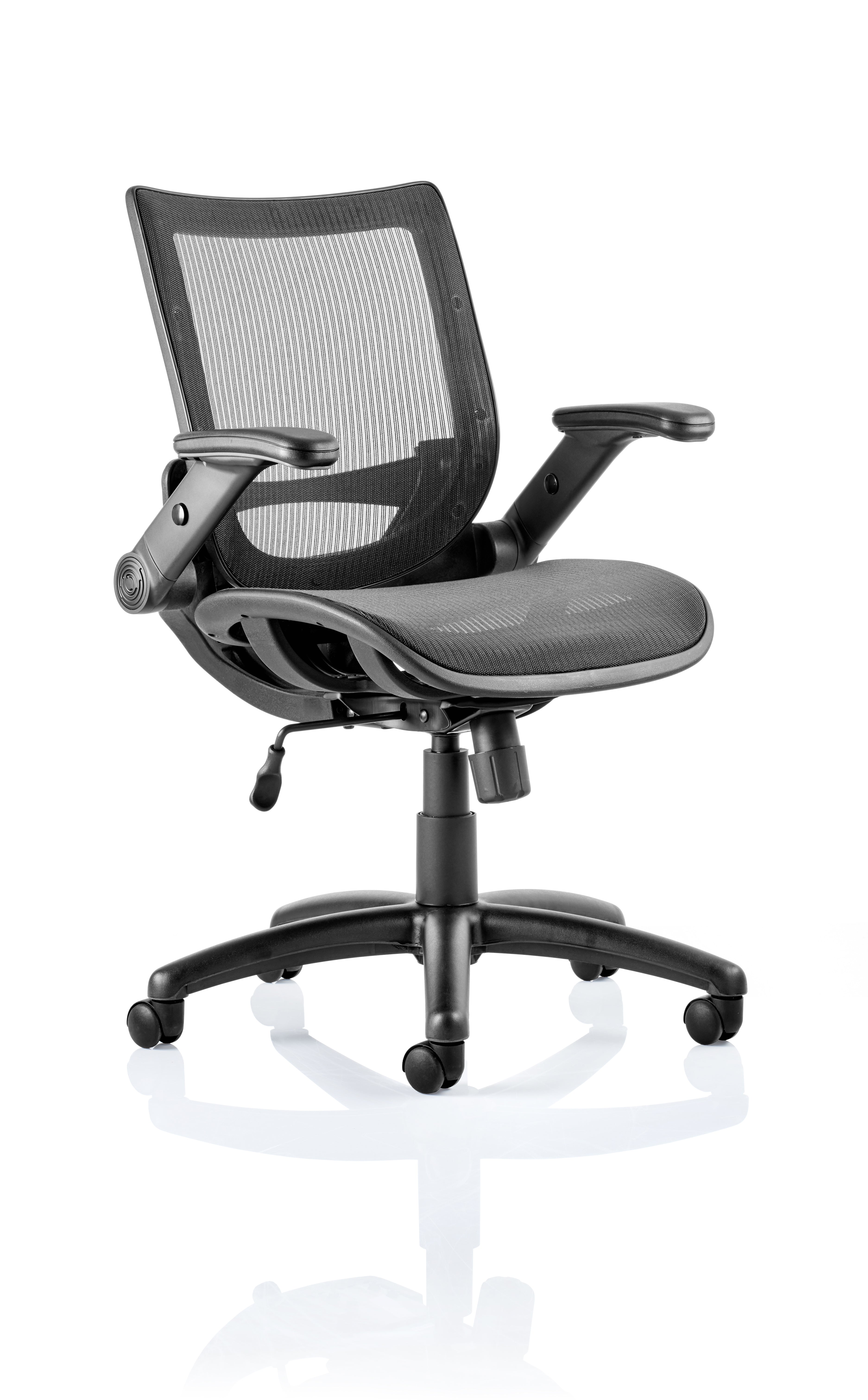 Fuller Medium Mesh Back Task Operator Office Chair with Folding Height Adjustable Arms