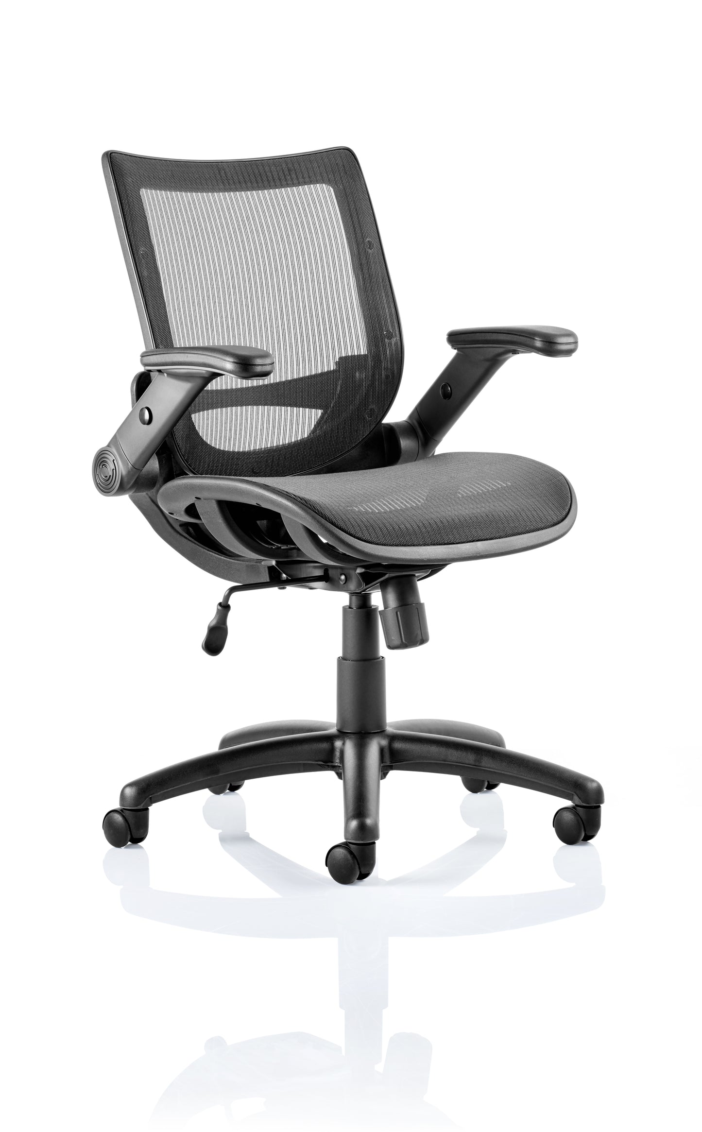 Fuller Medium Mesh Back Task Operator Office Chair with Folding Height Adjustable Arms