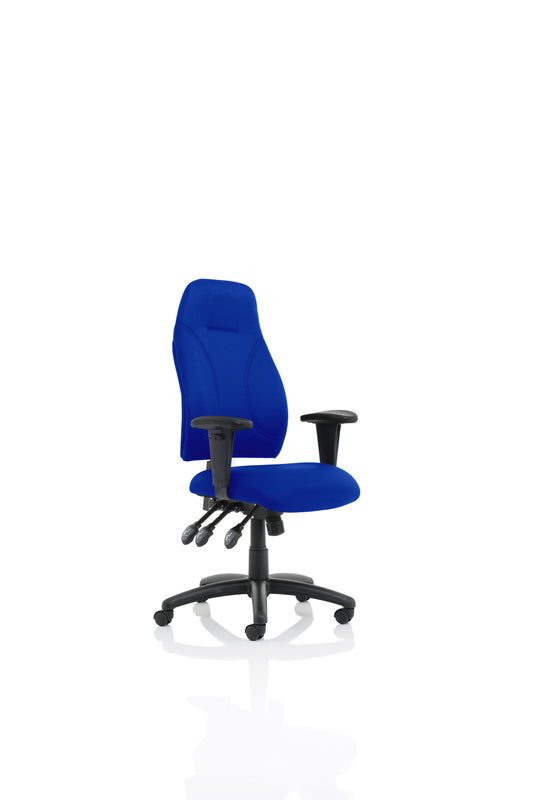 Esme High Back Fabric Task Operator Chair with Height Adjustable Arms