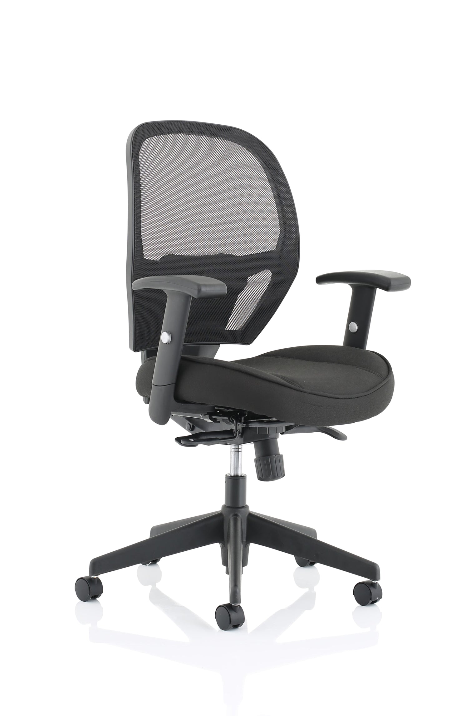 Denver High Mesh Back Black Task Operator Office Chair with Height Adjustable Arms - Optional Headrest