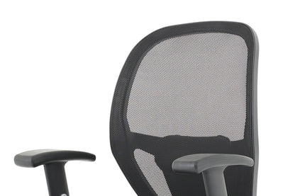 Denver High Mesh Back Black Task Operator Office Chair with Height Adjustable Arms - Optional Headrest
