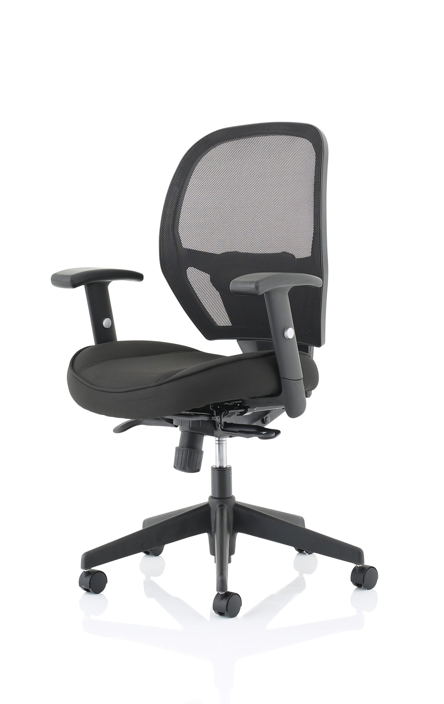 Denver High Mesh Back Black Task Operator Office Chair with Height Adjustable Arms - Optional Headrest
