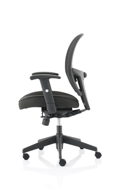 Denver High Mesh Back Black Task Operator Office Chair with Height Adjustable Arms - Optional Headrest