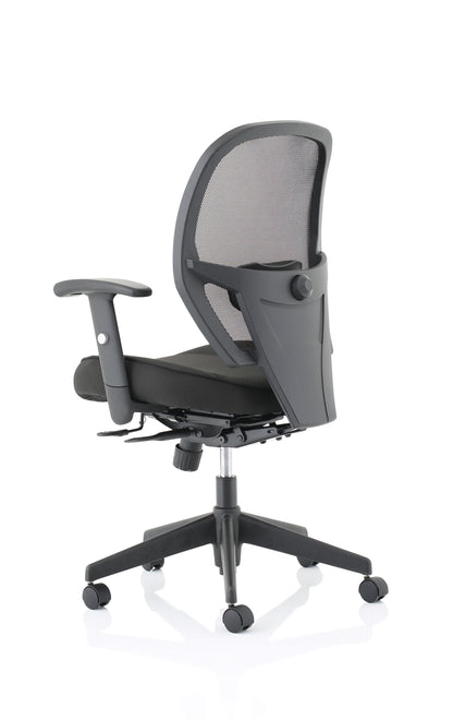 Denver High Mesh Back Black Task Operator Office Chair with Height Adjustable Arms - Optional Headrest