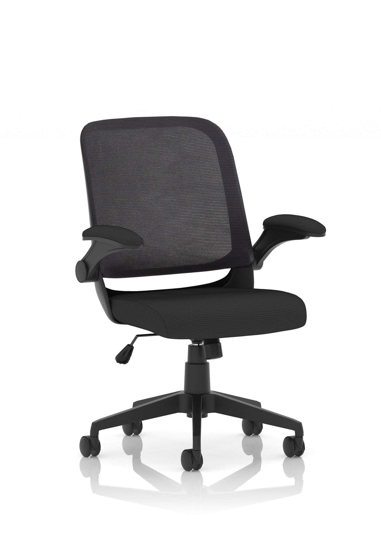 Crew Task Operator Mesh Back and Fabric Seat Chair With Folding Arms - Available in 20 Colour Choices