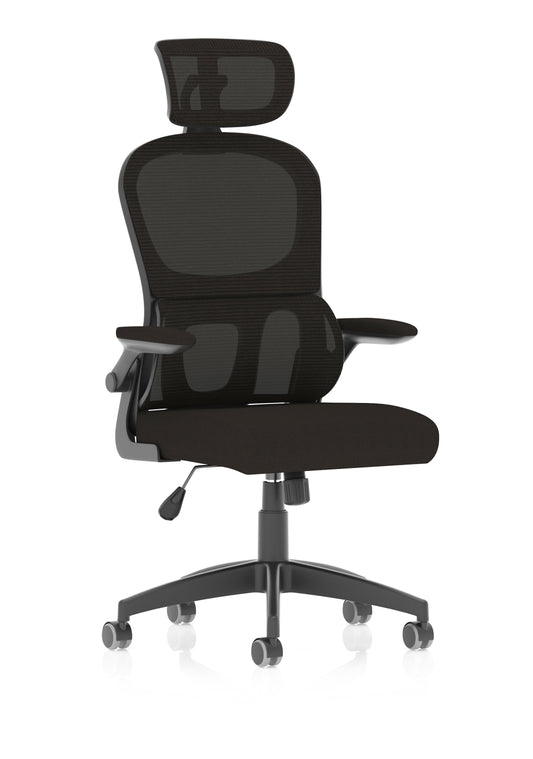 Iris Task Operator Mesh Back Fabric Seat With Headrest