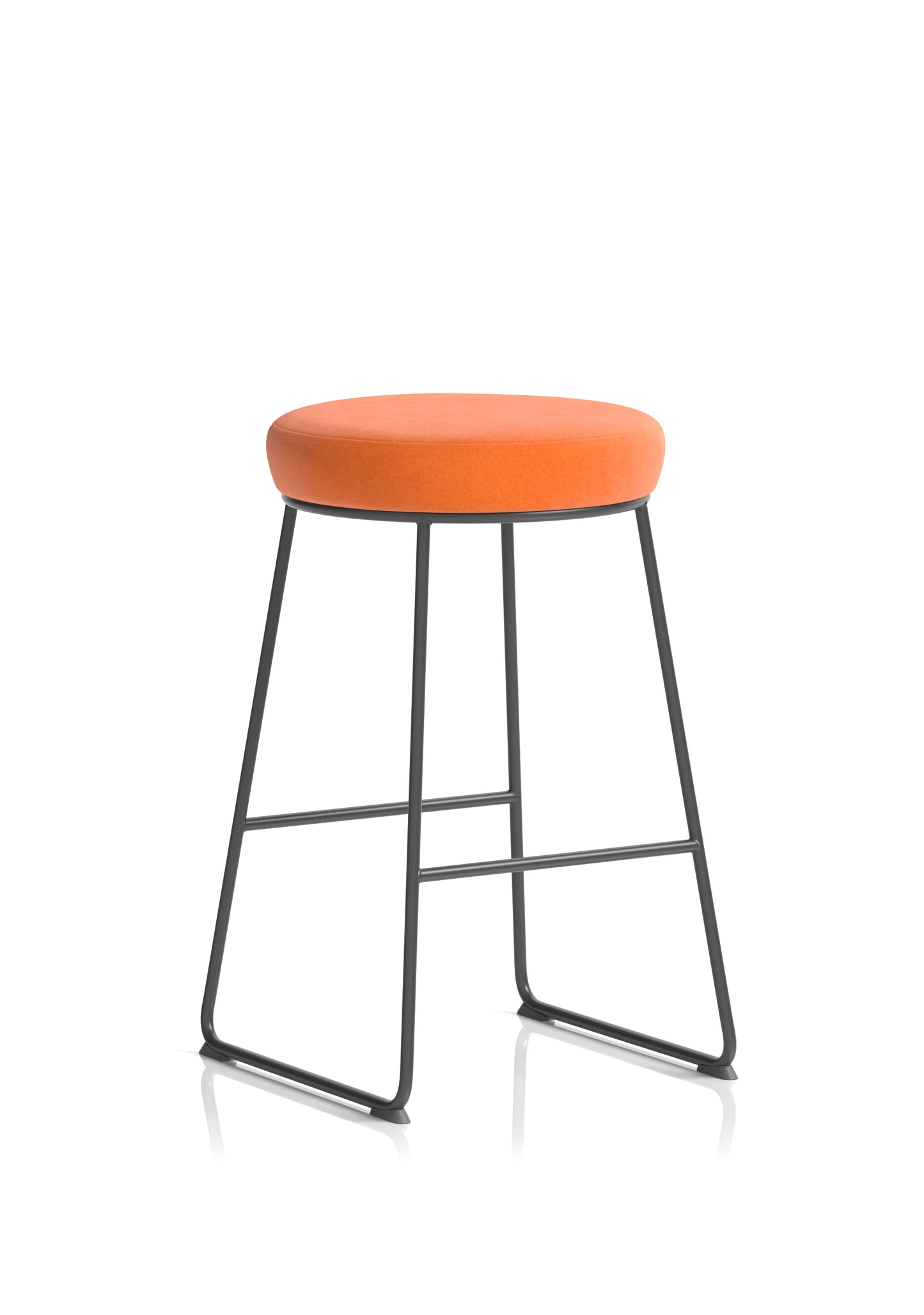 Turin Black Frame Fabric Seat Stool Chair - 23 Colour Options Available