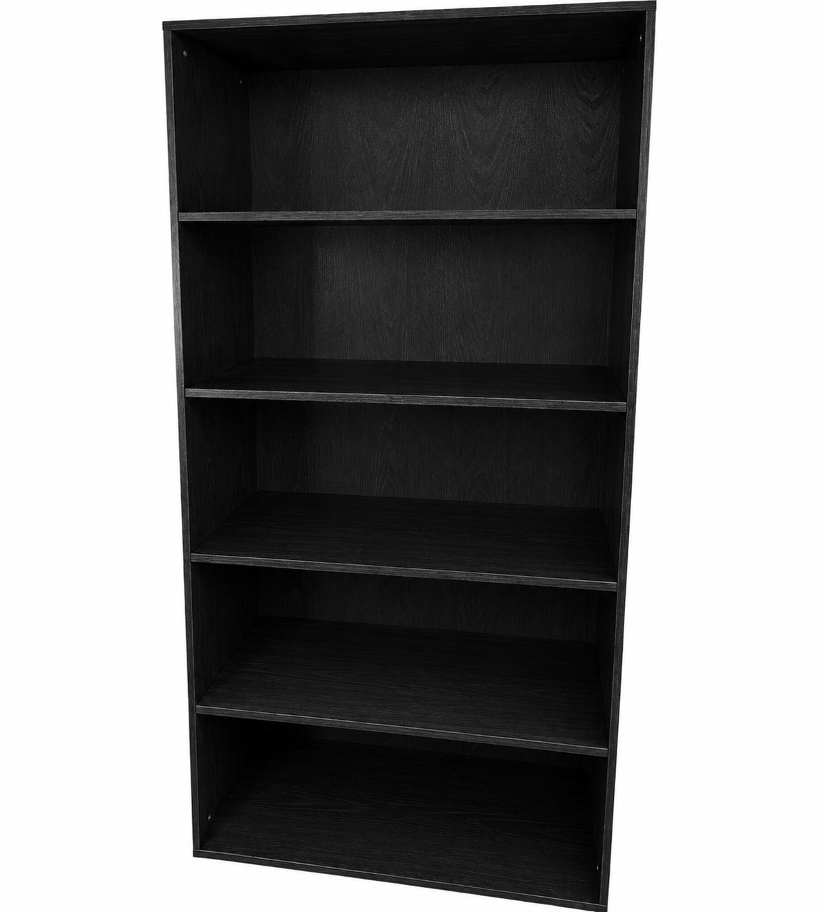 Black Ash Real Wood Veneer Tall & Wide Executive Open Bookshelf - 2000mm Tall - OPEN-2000