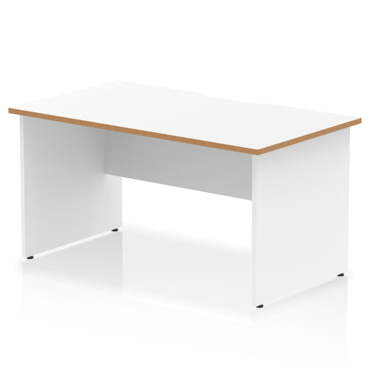 Impulse Scalloped Edge Straight Desk Panel End Leg - 1400mm - Multiple Colour Options