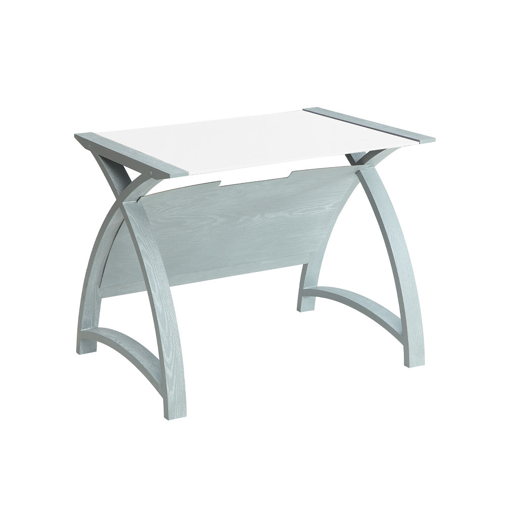 Contemporary Quality Glass Home Office Table in Grey - 900mm - PC201-900