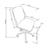 Modern Faux Leather Office Chair with Grey Wood Veneer Shell - Grey - PC211