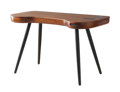 Smart Contemporary Quality Home Office Desk in Walnut - Built in Speakers, Bluetooth, Wireless Charging and USB - 1200mm - PC711