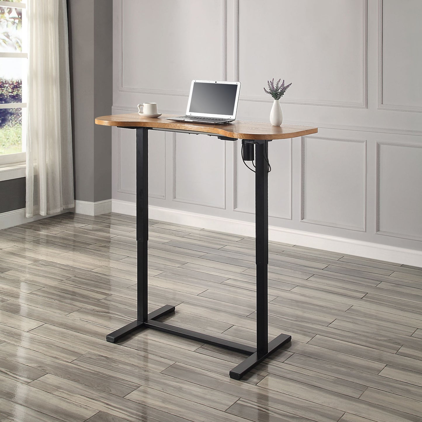 Contemporary Quality Electric Height Adjustable Home Office Desk in Oak - 1200mm - PC715