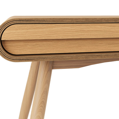 Contemporary Quality Home Office Desk with Drawer in Oak - 900mm - PC810