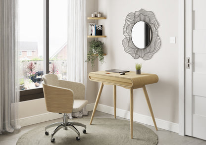 Contemporary Quality Home Office Desk with Drawer in Oak - 900mm - PC810
