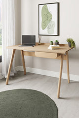 Contemporary Quality Home Office Desk with Drawer in Oak - 1250mm - PC811
