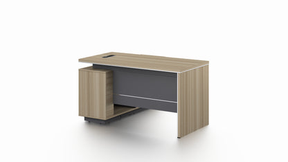 Modern Home Golden Oak Corner Executive Office Desk with Integrated Storage - 1400mm - PM02-D01-14