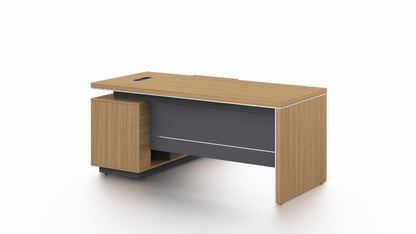 Modern Home Walnut Corner Executive Office Desk with Integrated Storage - 1600mm or 1800mm - PM02-D01