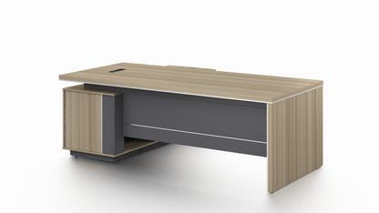 Modern Home Golden Oak Corner Executive Office Desk with Integrated Storage - 2000mm or 2200mm - PM02-D02