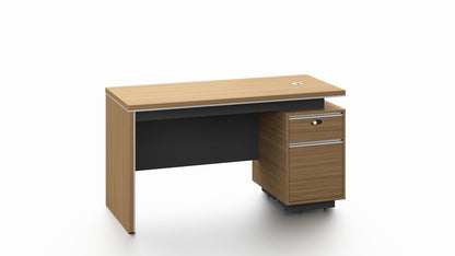 Modern Home Walnut Executive Office Desk with Integrated Storage - 1400mm - PM02-D03