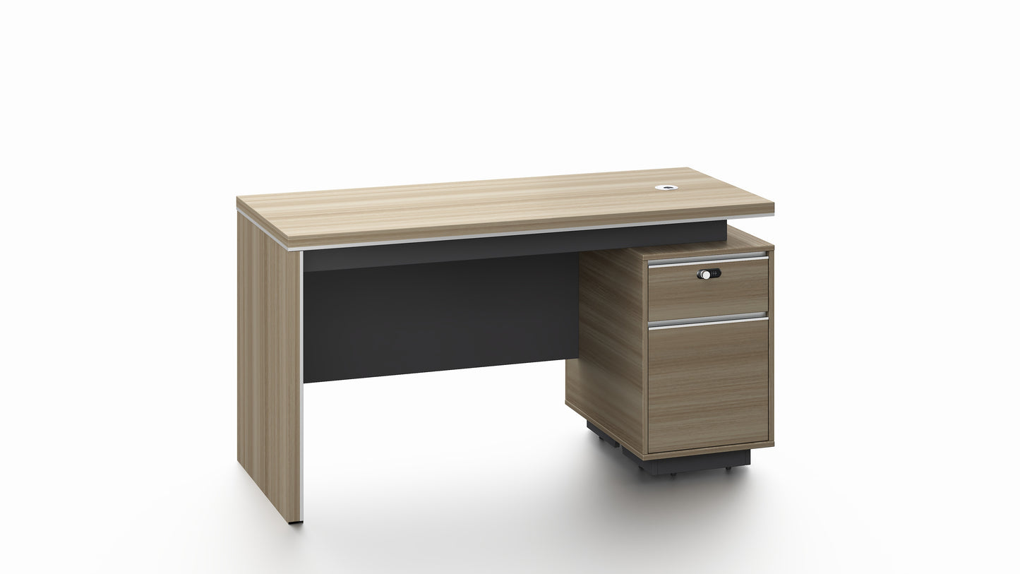 Modern Home Golden Oak Executive Office Desk with Integrated Storage - 1400mm - PM02-D03