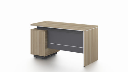 Modern Home Golden Oak Executive Office Desk with Integrated Storage - 1400mm - PM02-D03