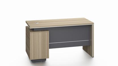 Modern Home Golden Oak Executive Office Desk with Integrated Storage - 1400mm - PM02-D03