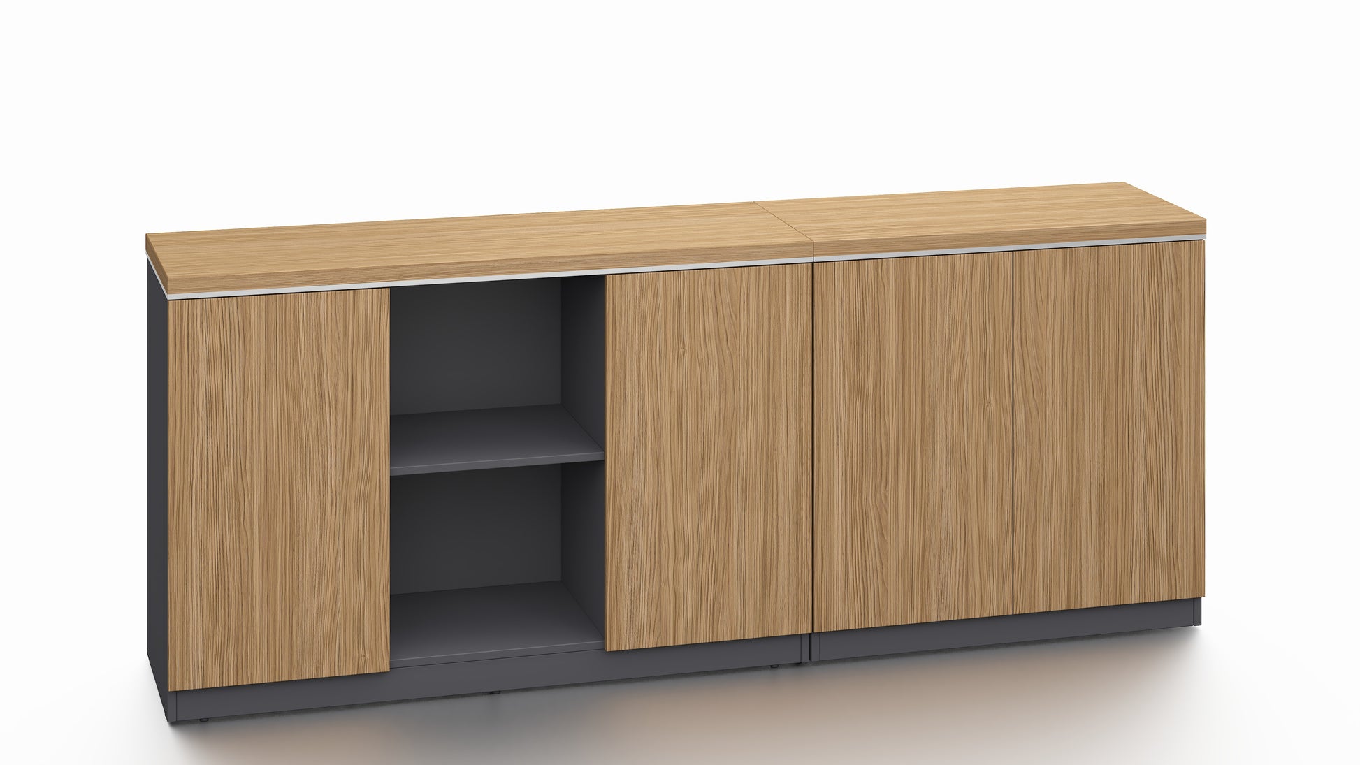 PM02-S0312 + PM02-S0508 WALNUT CUPBOARD TOGETHER