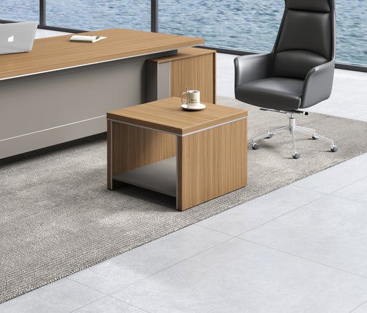 Modern Executive Walnut Square Coffee Table - 550mm - PM02-F0106