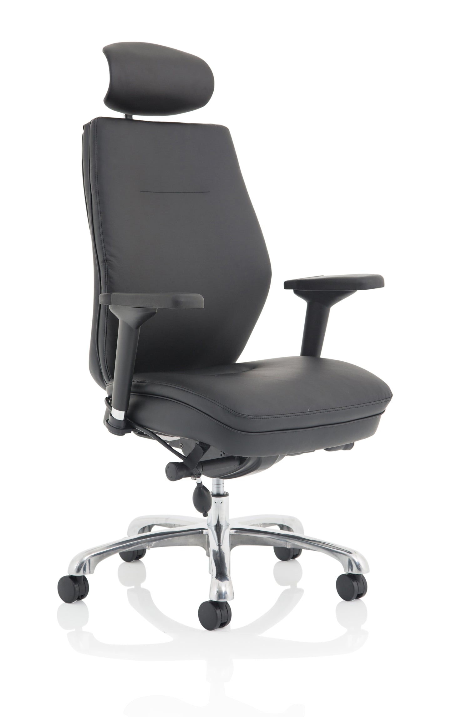 Domino High Back Black Ergonomic Posture Chair with Headrest and Height Adjustable Arms