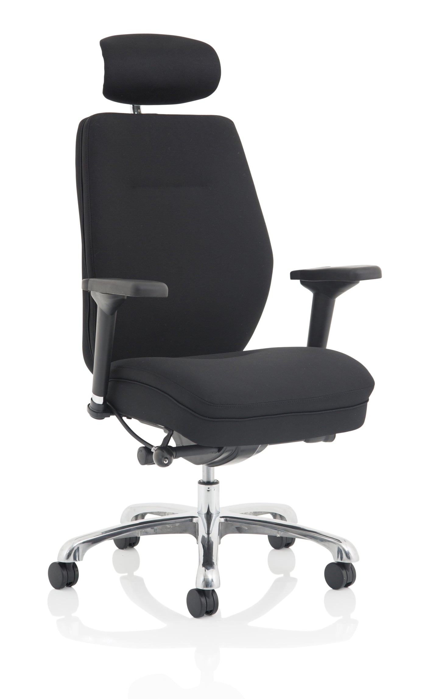 Domino High Back Black Ergonomic Posture Chair with Headrest and Height Adjustable Arms