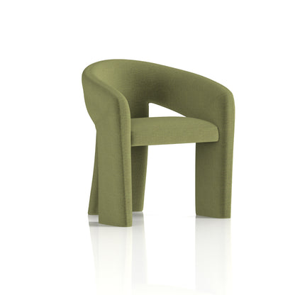 Boho Green Fabric Accent Chair